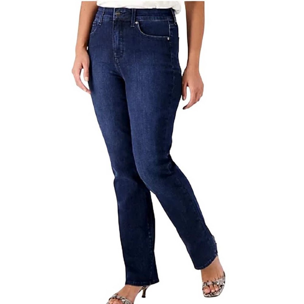 NYDJ Curve Shaper Marilyn Straight Jeans Underground 12 (310)